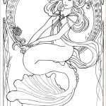 Coloriage Sirene Frais Mucha Mermaid Line Art By Liquidfaestudios On Deviantart
