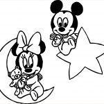 Minnie Mouse Coloriage Élégant Baby Mickey Minnie Moon Star Coloring Page