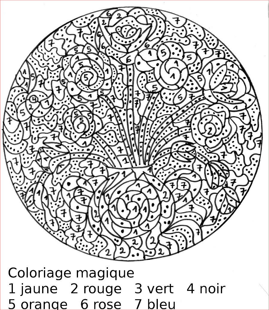 Coloriage Fleur Adulte Génial Maternelle Coloriages Magiques De Printemps Avec Des Fleurs