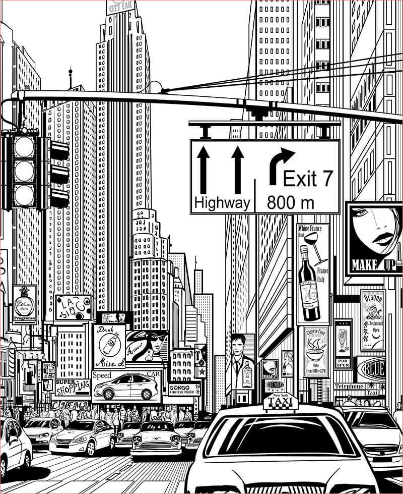 14 Incroyable Coloriage New York Collection  COLORIAGE