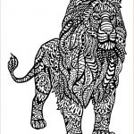 Coloriage De Grand Élégant Lion Dessin à Imprimer Et Colorier Pour Adulte Artherapie
