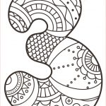 Coloriage Numero Nice Number 3 Zentangle Coloring Page