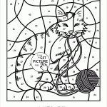 Coloriage Numero Unique Color By Number Cat Coloring Page For Kids Education