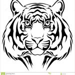 Coloriage Tigre Unique Tigre Tatouage Tribal Illustration De Vecteur