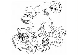 Mario Coloriage Élégant Donkey Kong Kart Mario Kart Kids Coloring Pages