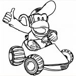 Mario Coloriage Meilleur De Diddy Kong Kart Mario Kart Kids Coloring Pages