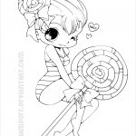 Coloriage Chibi Frais Chibi Lollipop Girl Coloring Page