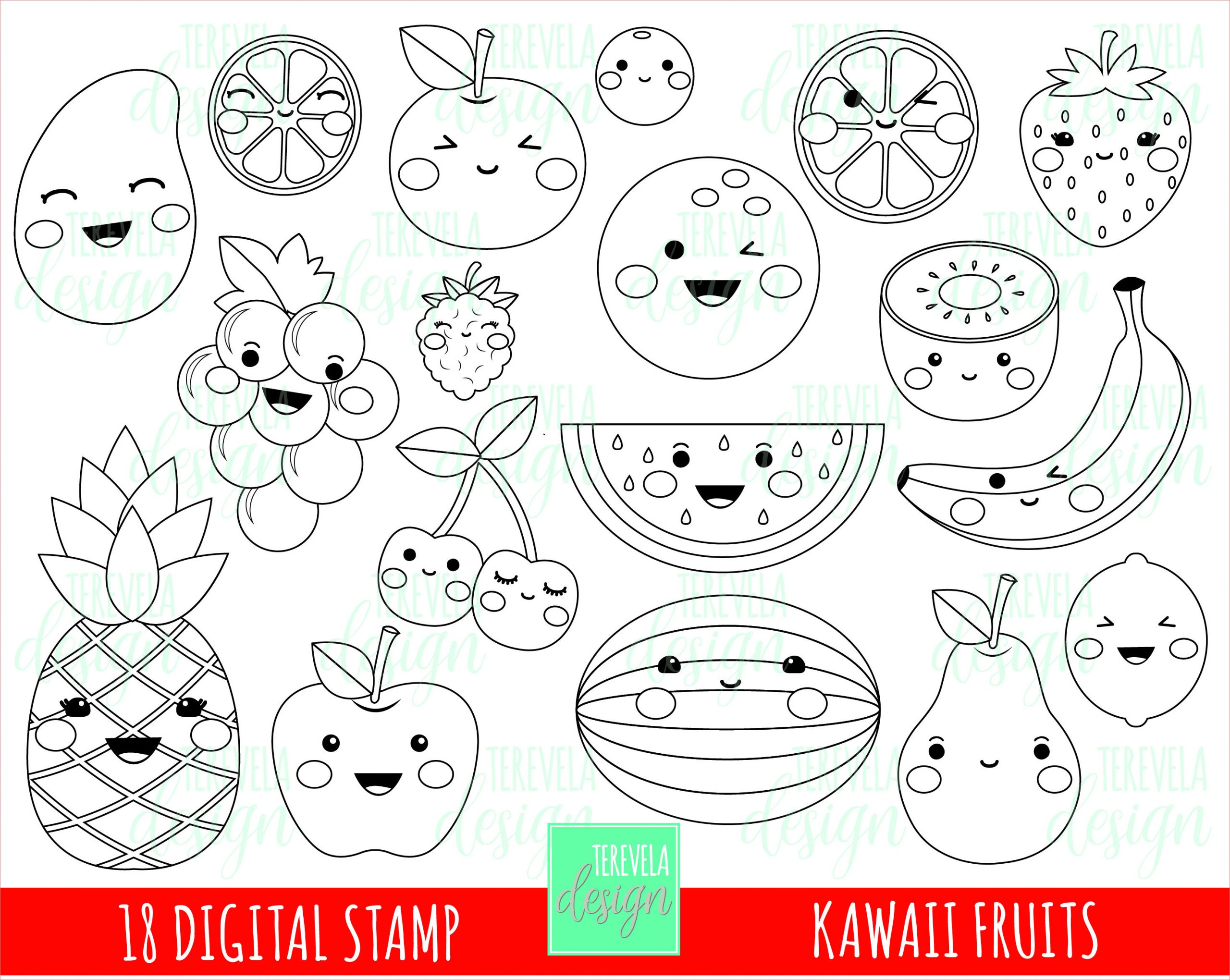 8 Amusant Coloriage Kawaii Nourriture Collection  COLORIAGE