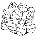 Coloriage Paques Maternelle Nouveau Coloriage œufs De Pâques Dans Un Panier à Imprimer