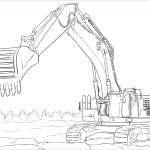 Coloriage Tractopelle Génial Caterpillar Excavator Coloring Page