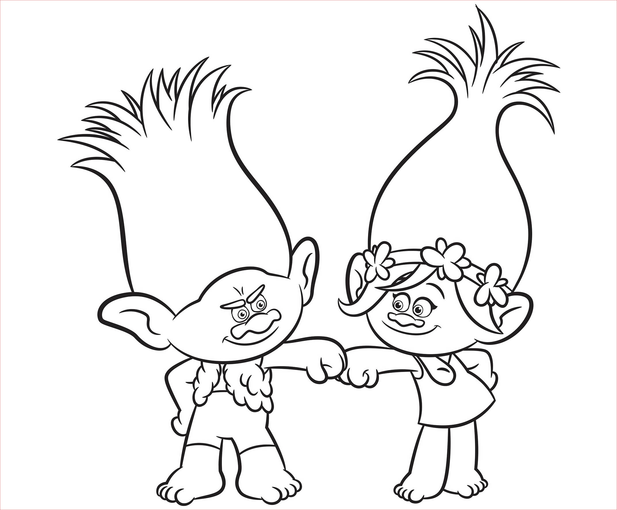 Coloriage Troll Frais Trolls To For Free Trolls Kids Coloring Pages