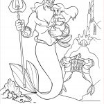 Coloriage La Petite Sirene Nouveau King Triton And Little Ariel Coloring Page