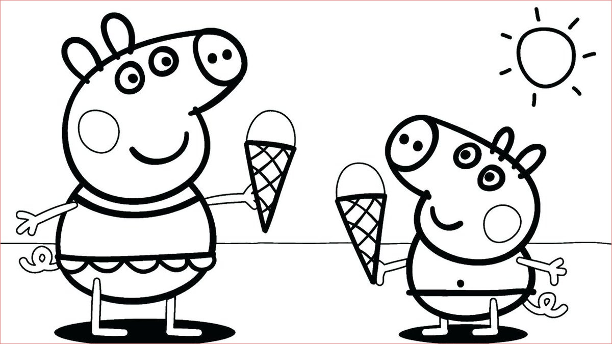 Coloriage Peppa Unique Clown Coloring On Twitter "peppa Pig Eat Ice Cream ?? In