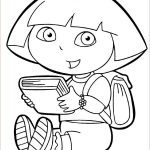 Dora Coloriage Nice Dora Like To Read In Dora The Explorer Coloring Page Netart
