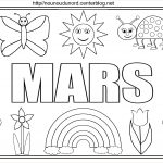 Coloriage Mars Génial Mois De Mars à Colorier à Gommettes Et En Couleur