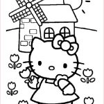 Coloriage Moulin Génial Coloriages De Hello Kitty A Imprimer Hello Kitty Devant