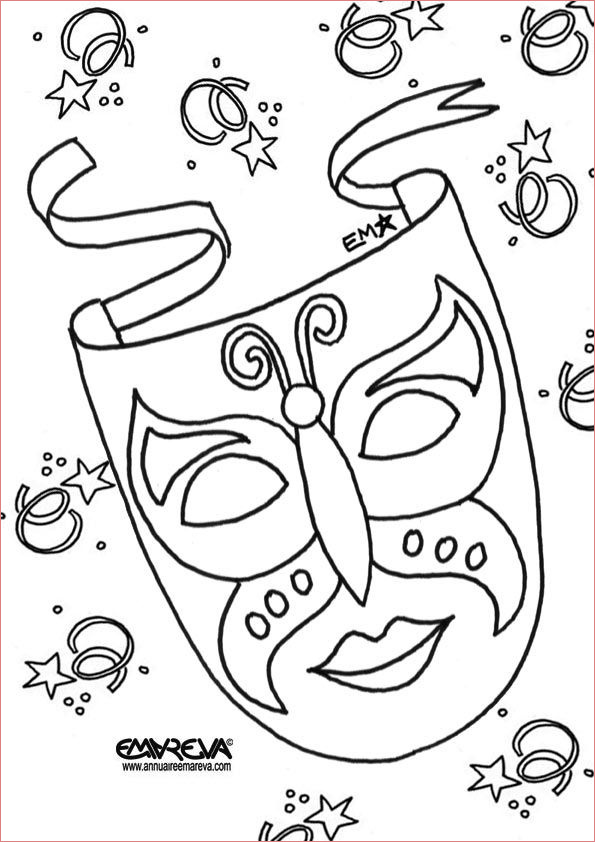 Carnaval Coloriage Nice Mask Carnival Recherche Google