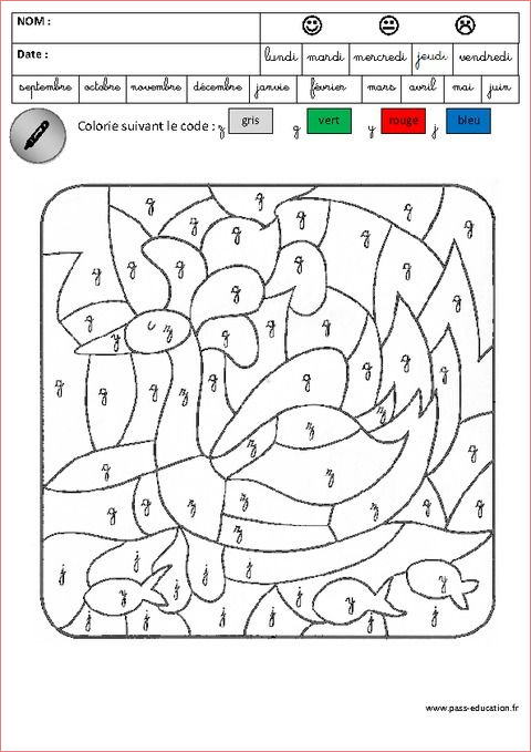 Coloriage Magique Maternelle Moyenne Section Génial Coloriage Magique Lecture – Maternelle – Grande Section