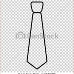 Coloriage Cravate Élégant Cravate Ligne Vecteur Icône Vecteur Fond Cravate