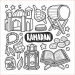 Coloriage Ramadan Nice Icônes Ramadan 1 Coloriage Doodle Dessiné Main