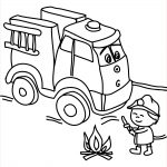 Coloriage De Pompier Frais Dessin à Colorier Camion Pompier Sam