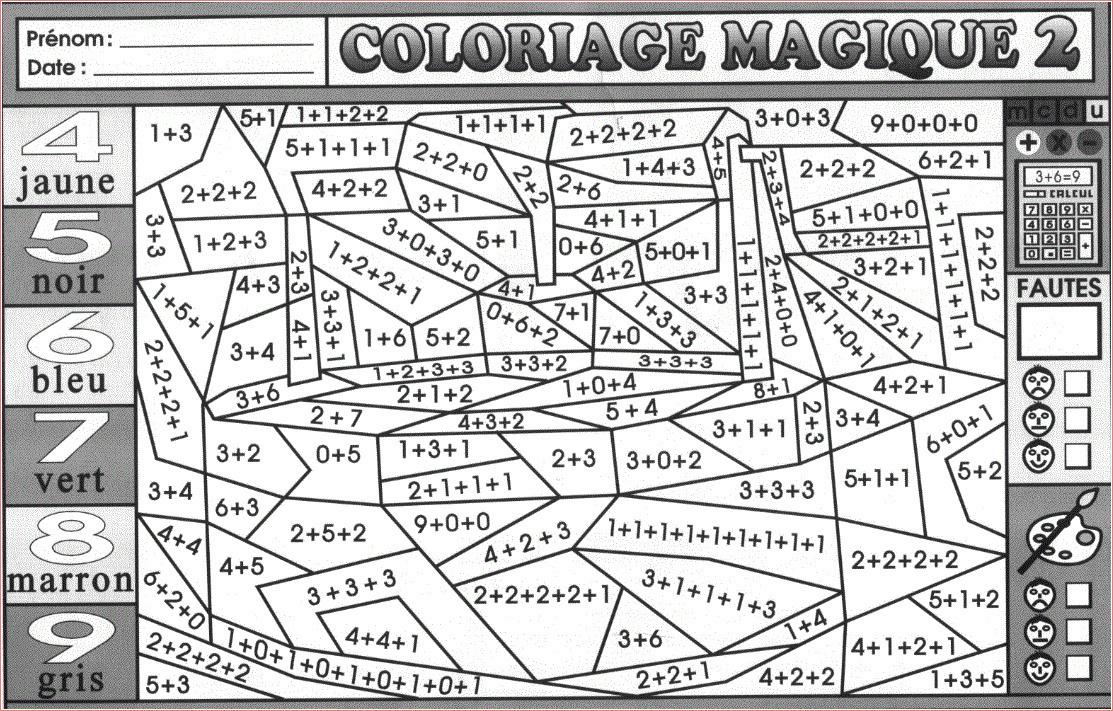 Coloriage Magique Ce1 Numération Nouveau 14 Authentique Coloriage Codé Ce1