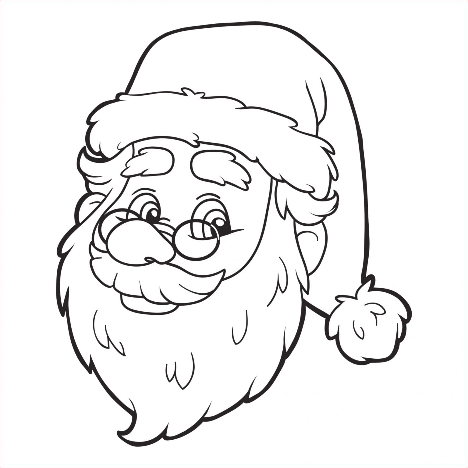 Coloriage Pere Noel A Imprimer Gratuit Génial Coloriage Père Noël Avec Des Lunettes à Imprimer