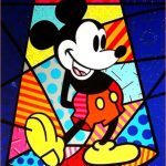 Romero Britto Coloriage Luxe Britto Mickey Mouse Spotlight Mickey By Romero Britto