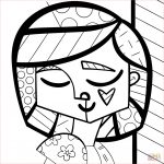 Romero Britto Coloriage Nice Coloriage Bonne Fille Par Romero Britto