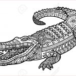 Coloriage Magique Difficile Animaux Génial Coloriage Difficile Zentangle Crocodile Adulte Crocodile