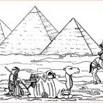 Coloriage Pyramide Luxe Egyptian Passing In Front Pyramid Coloring Page