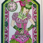Coloriage Steampunk Nice Green & Pink Colored By Diane Arnell