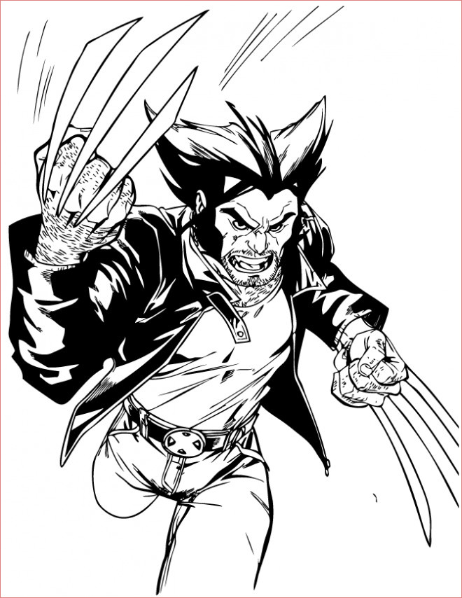 Wolverine Coloriage Frais Coloriage X Men Wolverine Courageux Dessin Gratuit à Imprimer