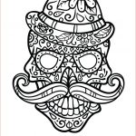 Coloriage Mexicain Nice Coloriage Crâne En Sucre Mexicain Moustache Et Chapeau