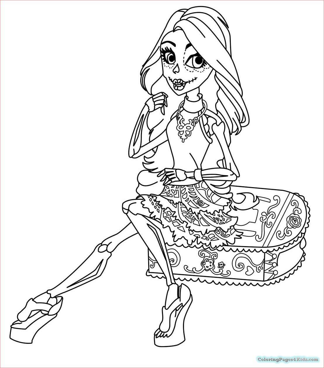 Coloriage Monster High Baby Génial Monster High Coloring Pages Baby Skelita