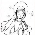 Coloriage Vierge Marie Nice Our Lady Catholic Coloring Page