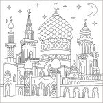 Coloriage Anti Stress Mille Et Une Nuit Inspiration Mosquée Stylisée Orient Et 1001 Nuits Coloriages
