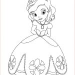 Coloriage Enfant Princesse Élégant Dessin De Princesse Sofia Disney Gratuit à Imprimer Et