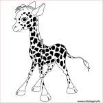 Coloriage De Bébé Animaux Élégant Coloriage Animaux Mignon Bebe Girafe Debout Dessin