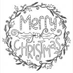Coloriage Merry Christmas Frais Merry Christmas Wreath Adult Coloring Pages Printable
