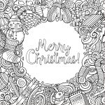 Coloriage Merry Christmas Meilleur De Merry Christmas Doodles With Text Christmas Adult