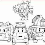 Coloriage Robot Car Poli Nice The Protagonists Of Robocar Poli Coloring Page