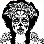 Crane Mexicain Coloriage Meilleur De Coloriage De Crâne Mexicain Femme Pour Colorier