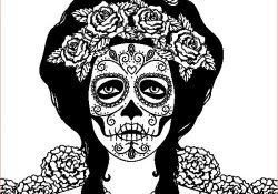Crane Mexicain Coloriage Meilleur De Coloriage De Crâne Mexicain Femme Pour Colorier