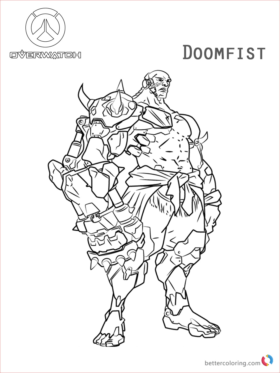 Overwatch Coloriage Nice Doomfist From Overwatch Coloring Pages Free Printable