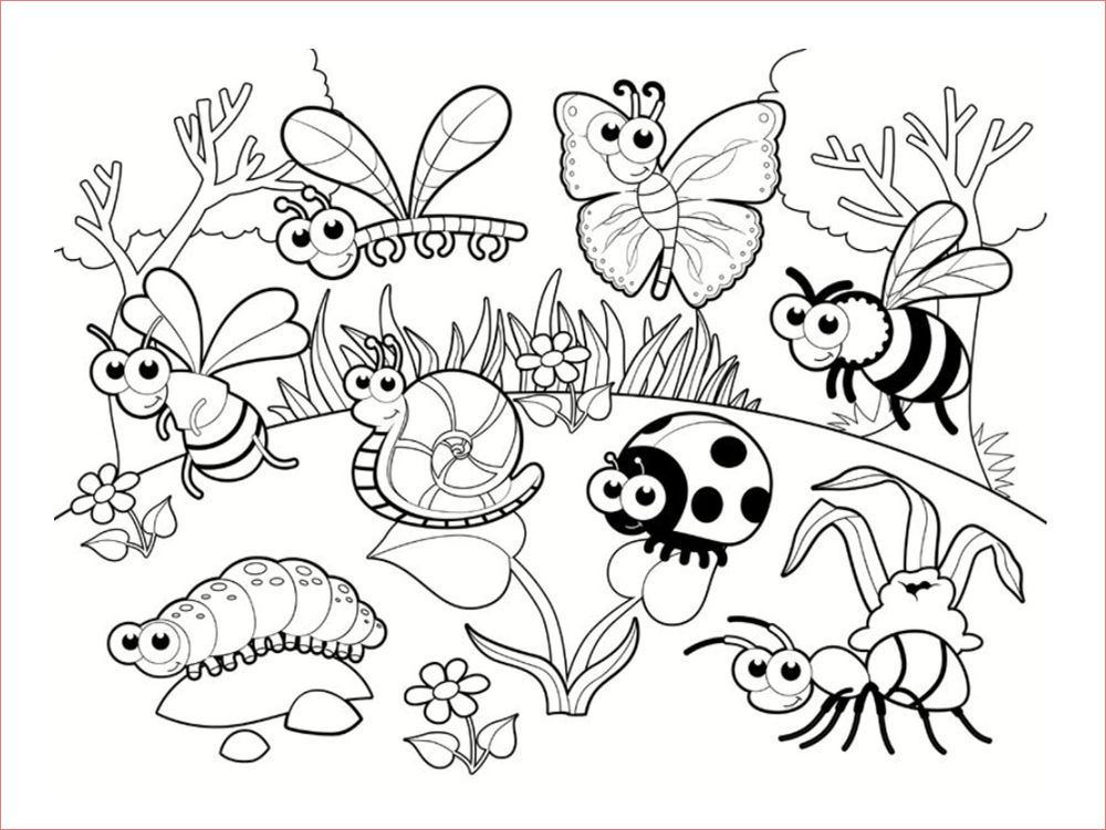 Coloriage Maternelle Printemps Élégant Bricolage Insecte Recherche Google