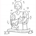 Bonne Fête Maman Coloriage Frais Coloriage Bonne Fete Maman De 3 Filles Occuper Les Enfants