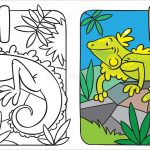 Coloriage Iguane Nice Petit Livre De Coloriage D Iguane Alphabet I Illustration