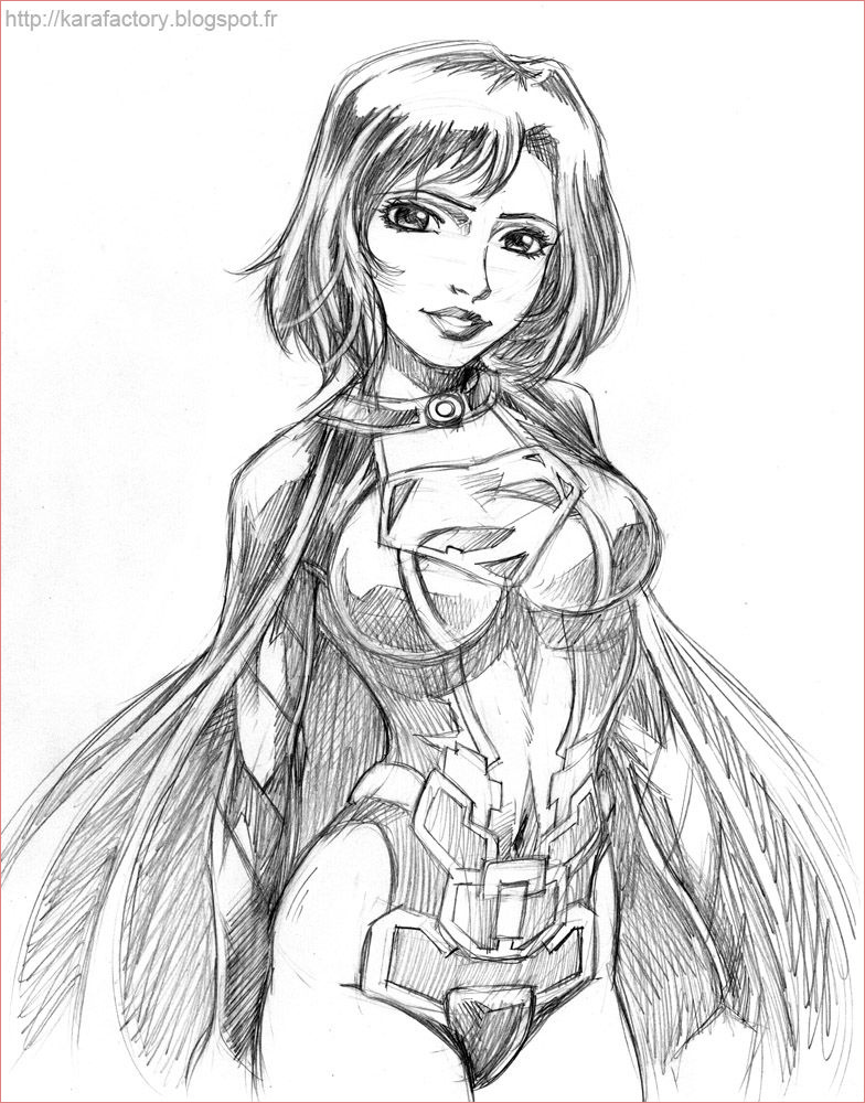 Supergirl Coloriage Nice My Supergirl Rough By Karafactory