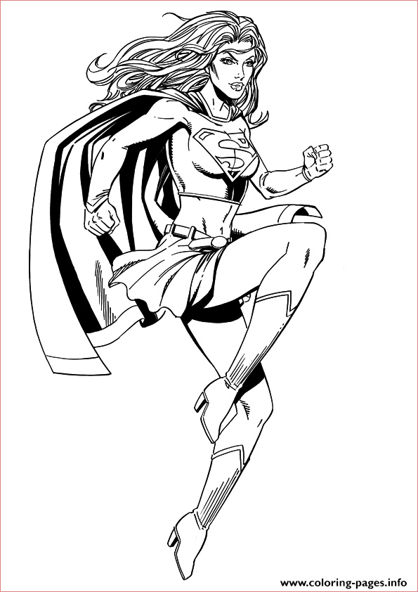 Supergirl Coloriage Nouveau Superwoman Coloring Pages Printable